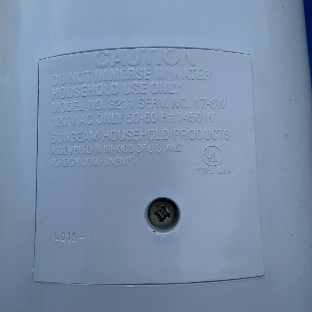 Sunbeam Hot Shot White Hot Water Dispenser #3211 Cleaned Tested Working RV
